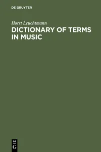 Dictionary of Terms in Music / Wörterbuch Musik_cover