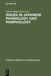 Issues in Japanese Phonology and Morphology_cover