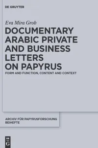 Documentary Arabic Private and Business Letters on Papyrus_cover