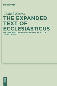 The Expanded Text of Ecclesiasticus_cover