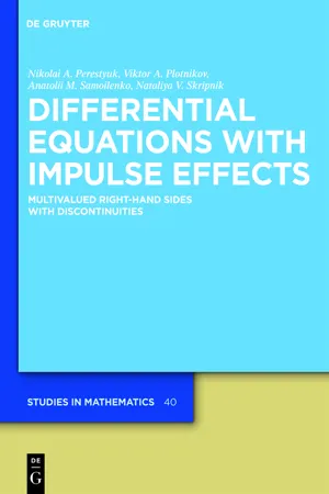 Differential Equations with Impulse Effects