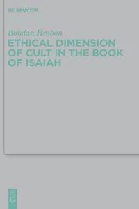 Ethical Dimension of Cult in the Book of Isaiah_cover