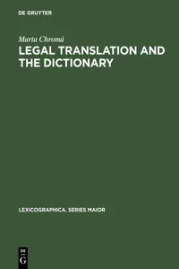 Legal Translation and the Dictionary_cover