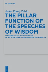 The Pillar Function of the Speeches of Wisdom_cover