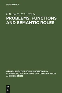 Problems, Functions and Semantic Roles_cover