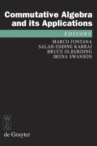 Commutative Algebra and its Applications_cover