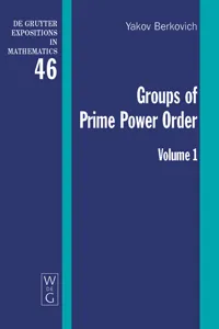 Groups of Prime Power Order. Volume 1_cover