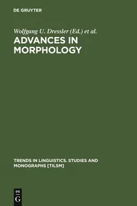 Advances in Morphology_cover