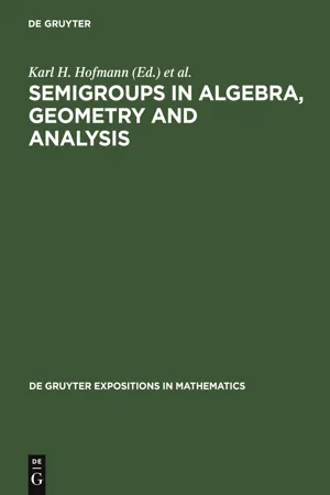 Semigroups in Algebra, Geometry and Analysis