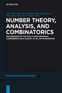 Number Theory, Analysis, and Combinatorics_cover