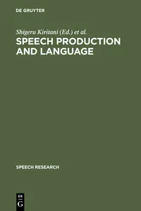 Speech Production and Language_cover