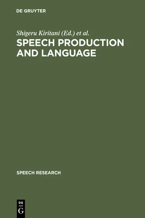 Speech Production and Language