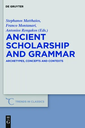 Ancient Scholarship and Grammar