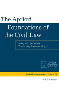 The Apriori Foundations of the Civil Law_cover