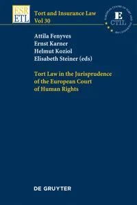 Tort Law in the Jurisprudence of the European Court of Human Rights_cover