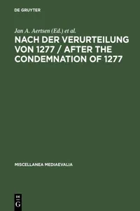 Nach der Verurteilung von 1277 / After the Condemnation of 1277_cover