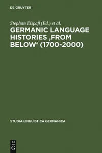 Germanic Language Histories 'from Below_cover