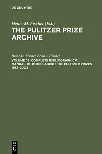 Complete Bibliographical Manual of Books about the Pulitzer Prizes 1935–2003_cover