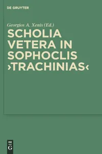 Scholia vetera in Sophoclis "Trachinias"_cover
