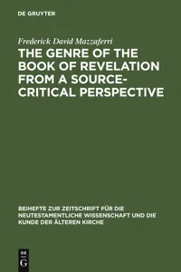 The Genre of the Book of Revelation from a Source-critical Perspective_cover