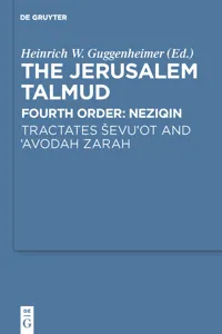 Tractates Ševu'ot and 'Avodah Zarah_cover