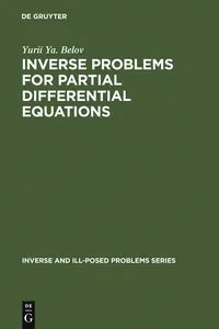 Inverse Problems for Partial Differential Equations_cover