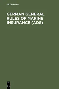 German General Rules of Marine Insurance_cover