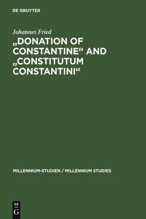 "Donation of Constantine" and "Constitutum Constantini"