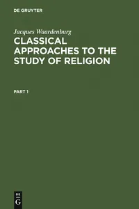 Classical Approaches to the Study of Religion_cover