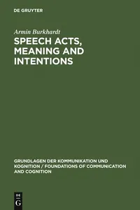 Speech Acts, Meaning and Intentions_cover