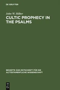 Cultic Prophecy in the Psalms_cover