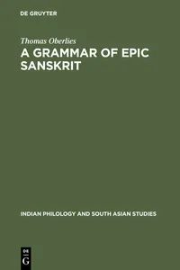 A Grammar of Epic Sanskrit_cover