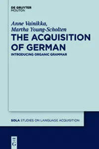 The Acquisition of German_cover