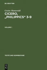 Cicero, "Philippics" 3-9_cover