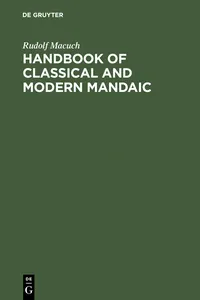 Handbook of Classical and Modern Mandaic_cover