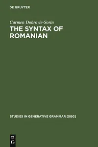 The Syntax of Romanian_cover