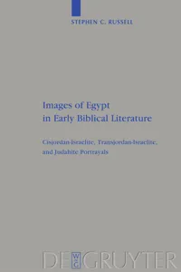 Images of Egypt in Early Biblical Literature_cover