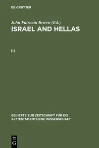 John Pairman Brown: Israel and Hellas. [I]_cover