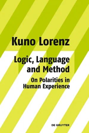 Logic, Language and Method - On Polarities in Human Experience