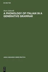 A Phonology of Italian in a Generative Grammar_cover