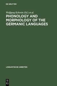 Phonology and Morphology of the Germanic Languages_cover