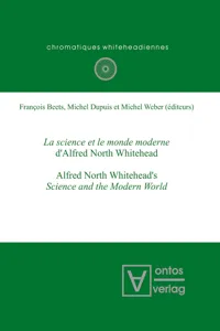 La science et le monde moderne d'Alfred North Whitehead?_cover