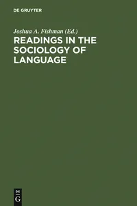 Readings in the Sociology of Language_cover