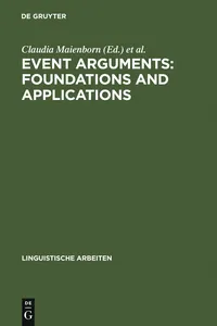 Event Arguments: Foundations and Applications_cover