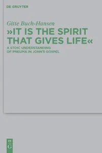 "It is the Spirit that Gives Life"_cover