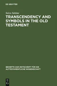 Transcendency and Symbols in the Old Testament_cover