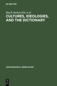 Cultures, Ideologies, and the Dictionary_cover