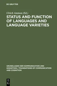 Status and Function of Languages and Language Varieties_cover