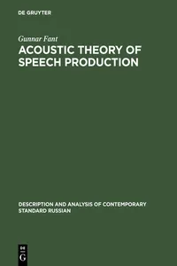 Acoustic Theory of Speech Production_cover