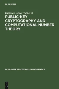 Public-Key Cryptography and Computational Number Theory_cover